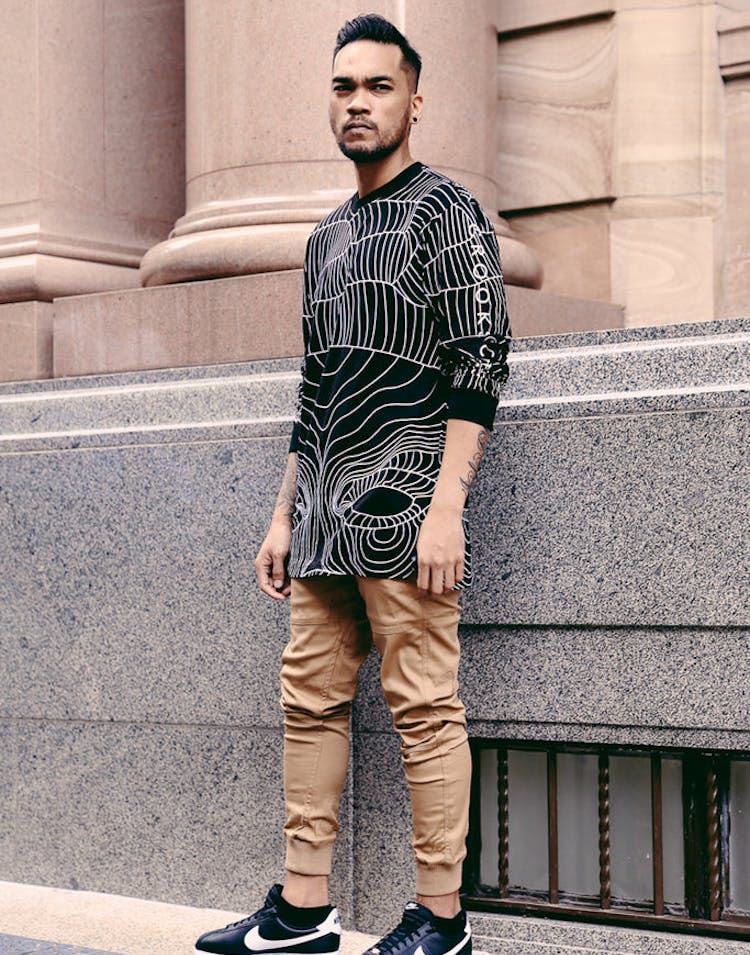 Head up Long Sleeve Top Black