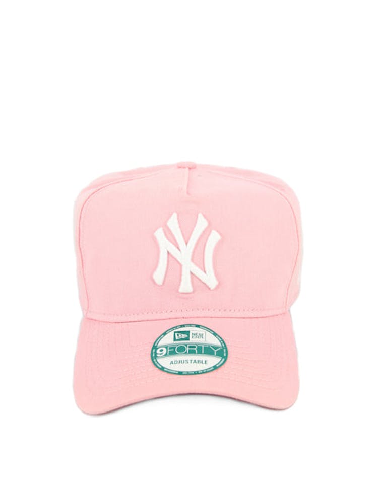 New Era Yankees 9FORTY A-Frame Washed Snapback Pink/white