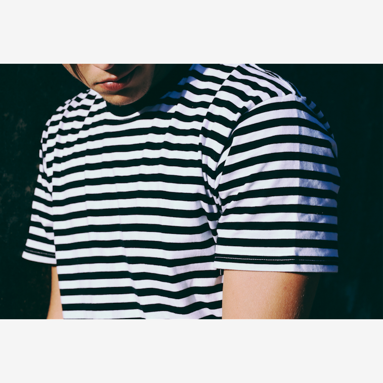 Staple Stripe Tee Black/white
