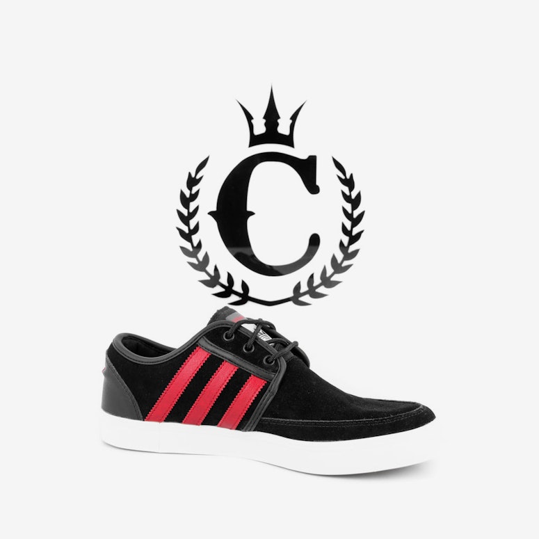 Seeley Boat Shoe Black/red