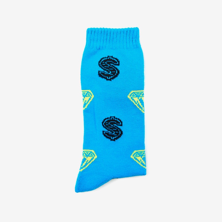 Diamond & Dollars Sock Blue