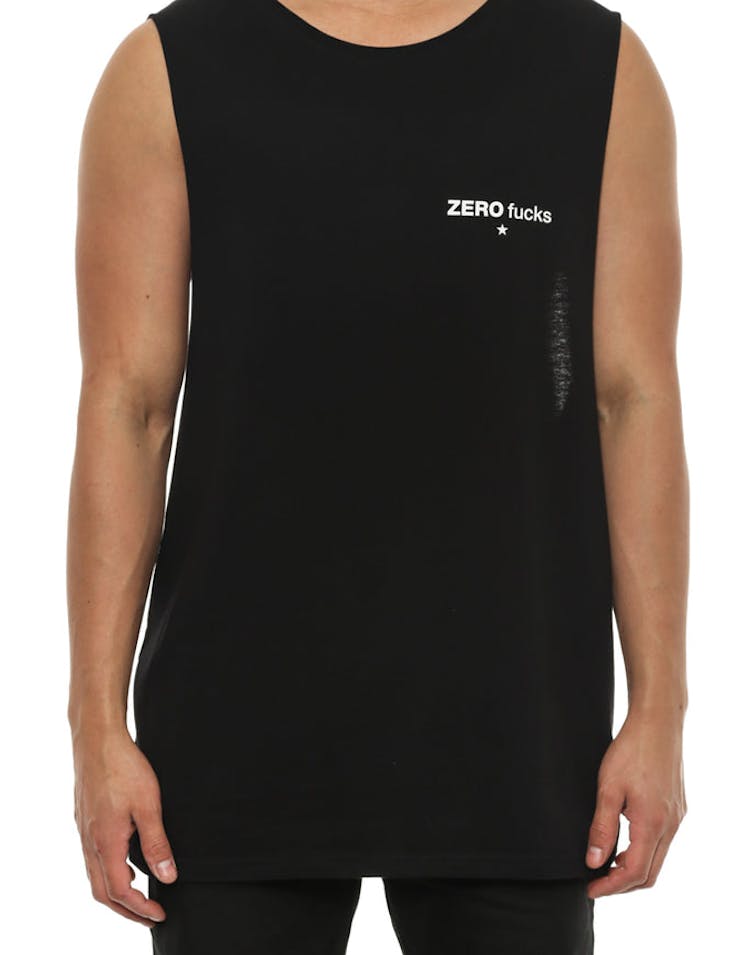 Goat Crew Zero Fcks Muscle Tank Black