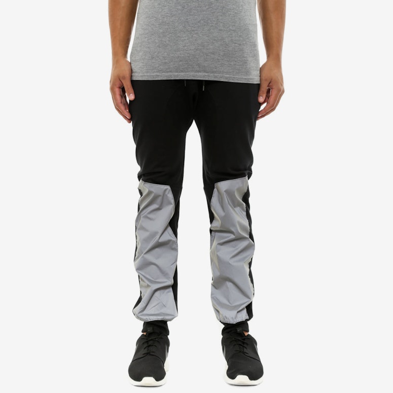 Reflective up Leg Jogger Black