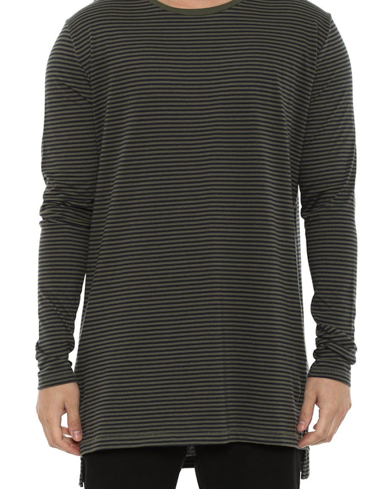 Stripe Flintlock Long Sleeve Tee Navy/olive