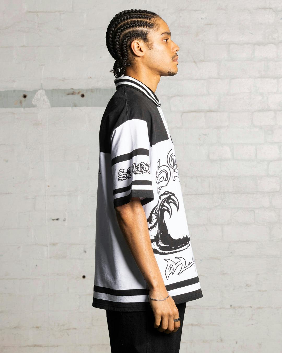 Saint Morta Inferno Polo Shirt Black/White
