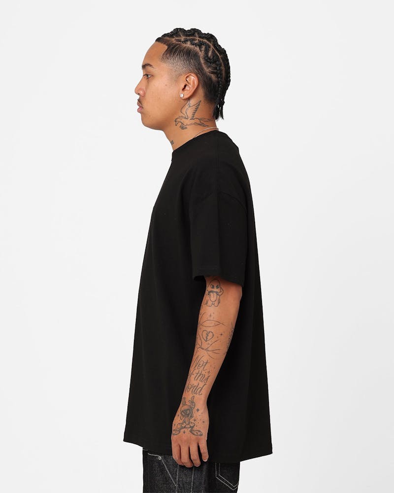 Stussy Tonal Stock Oversized Heavy Weight T-Shirt Black thumbnail - 5