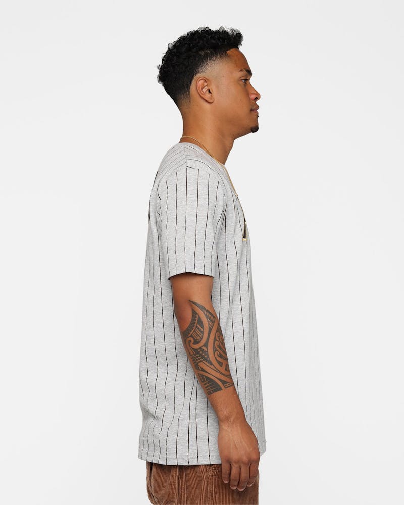 New Era San Diego Padres Pinstripe T-Shirt Grey thumbnail - 5
