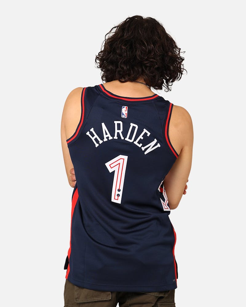 Nike Philadelphia 76ers James Harden City Edition 2023/24 Dri-FIT Swingman Jersey College Navy thumbnail - 1
