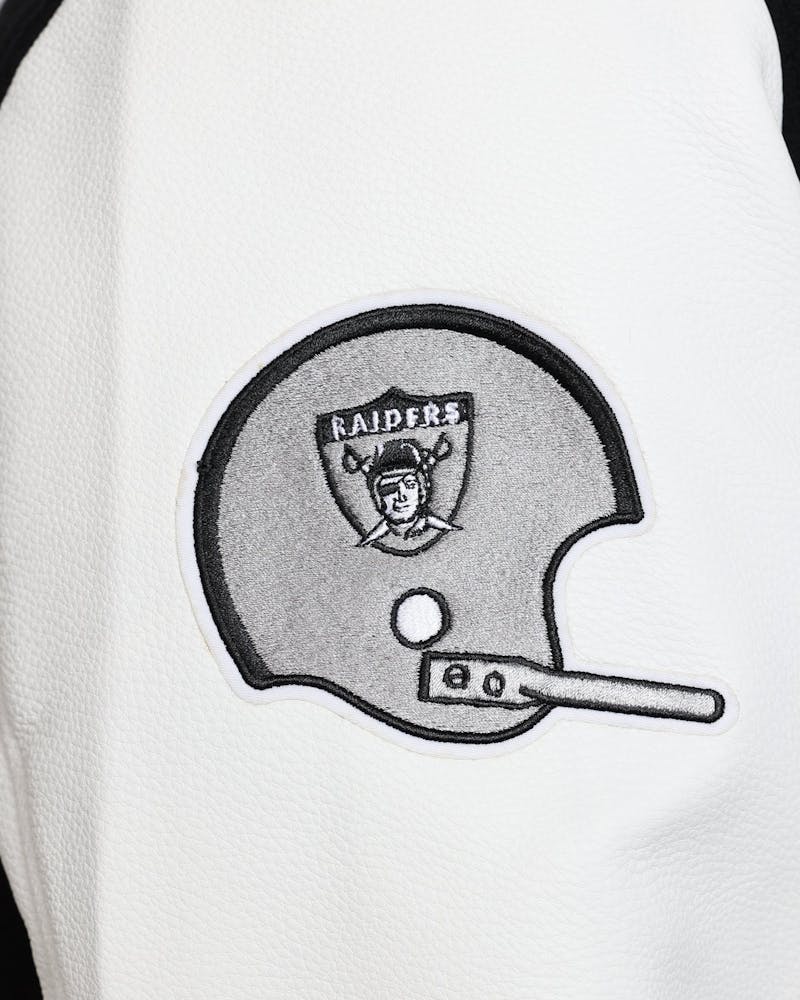 Pro Standard Oakland Raiders Wool Varsity Jacket Black/White thumbnail - 12
