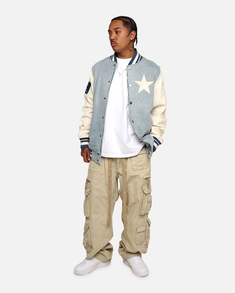 Pro Standard Dallas Cowboys Varsity Denim Jacket Denim/Linen thumbnail - 2