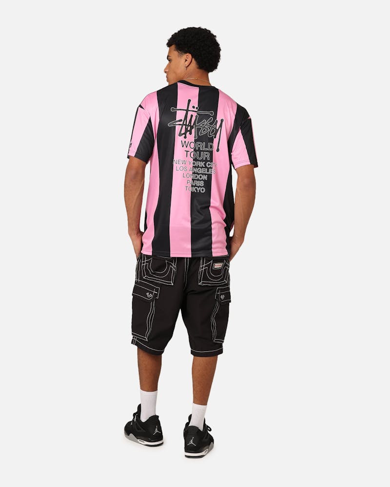 Stussy Football T-Shirt Black/Pink thumbnail - 7