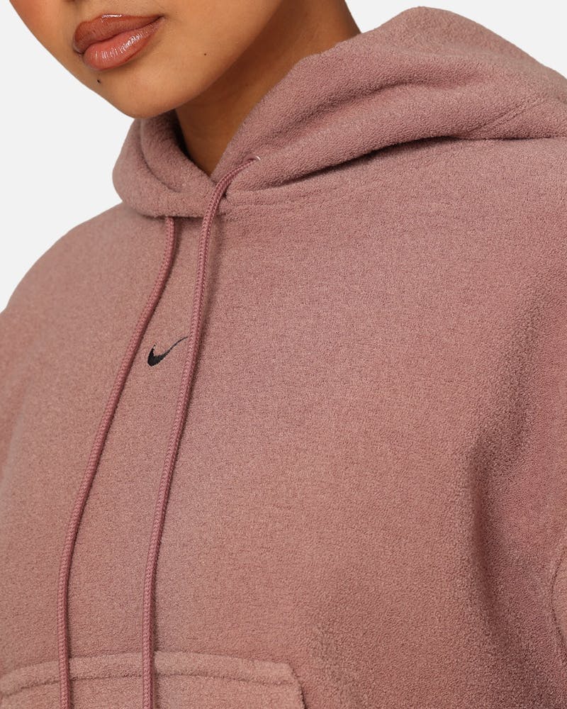 Nike Women's Sportswear Phoenix Plush Cosy Fleece Hoodie Smokey Mauve/Black thumbnail - 1