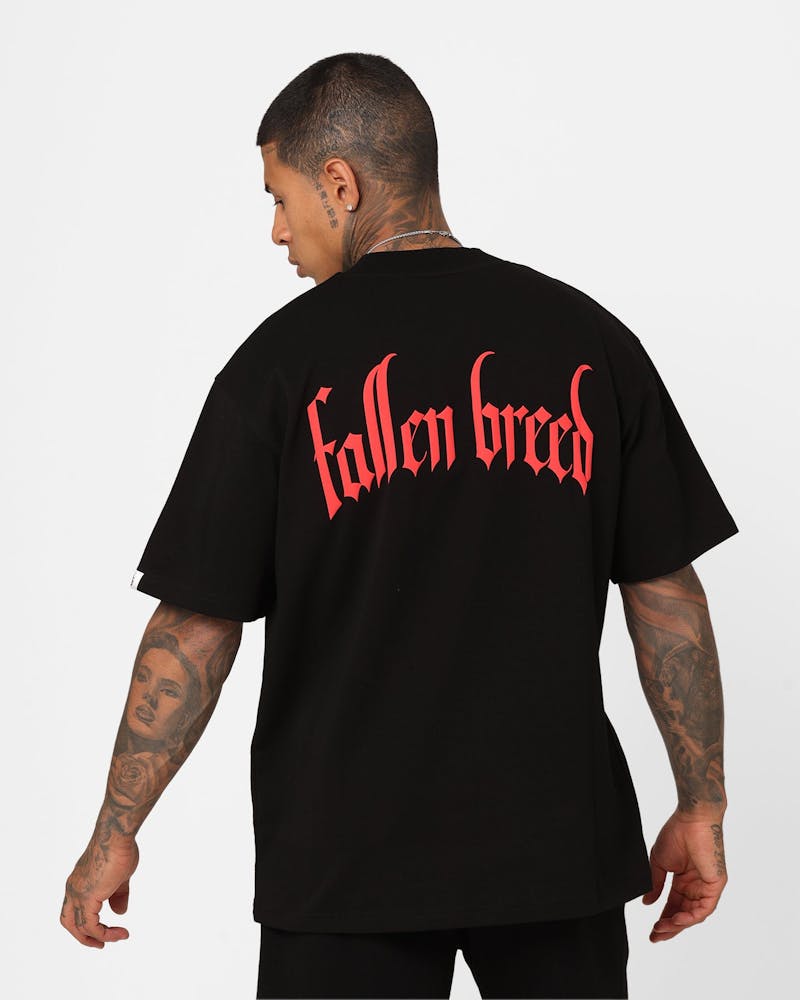 Fallen Breed Monogram T-Shirt Black/Red thumbnail - 2