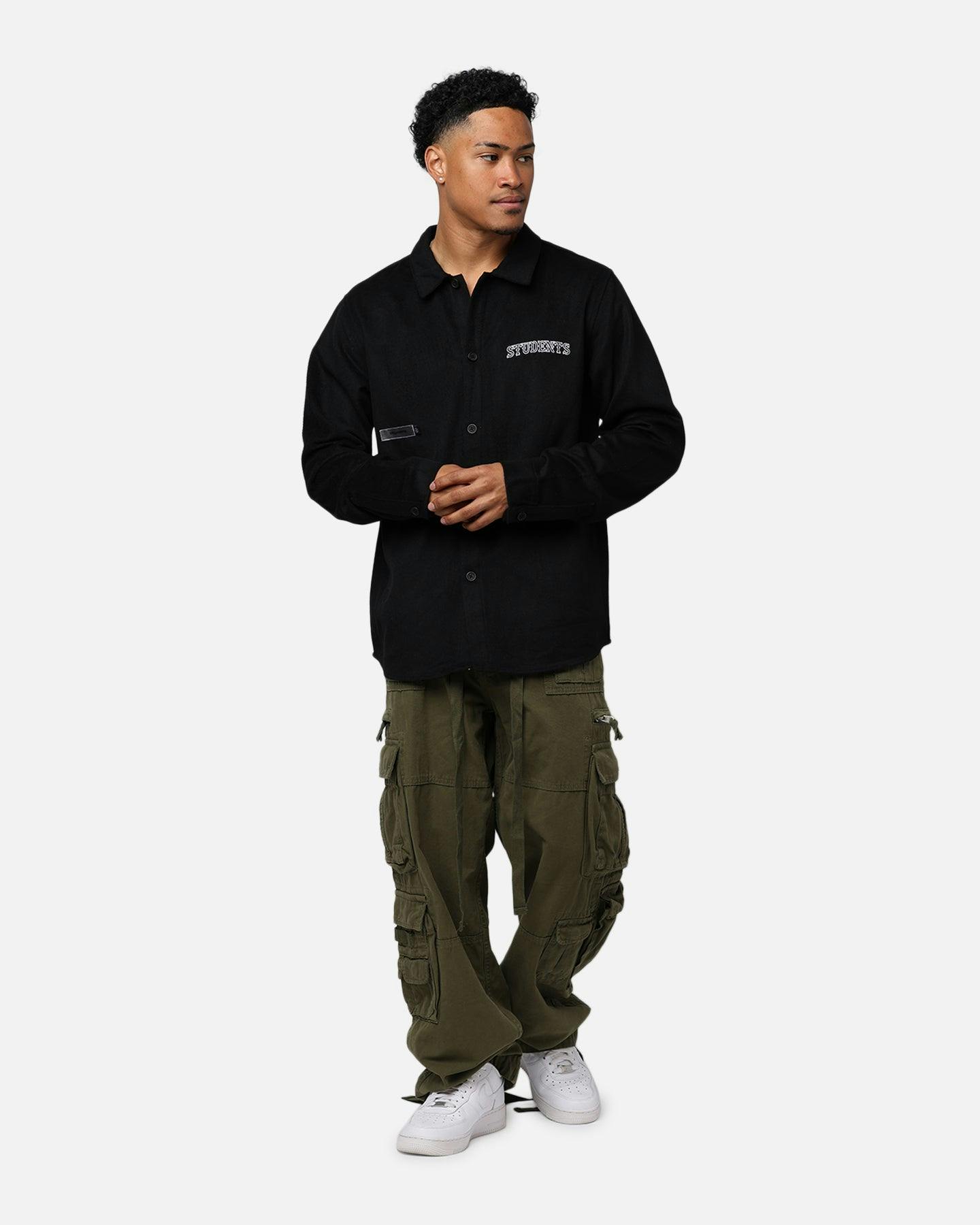 Students Golf Ackers Flannel Shirt Black