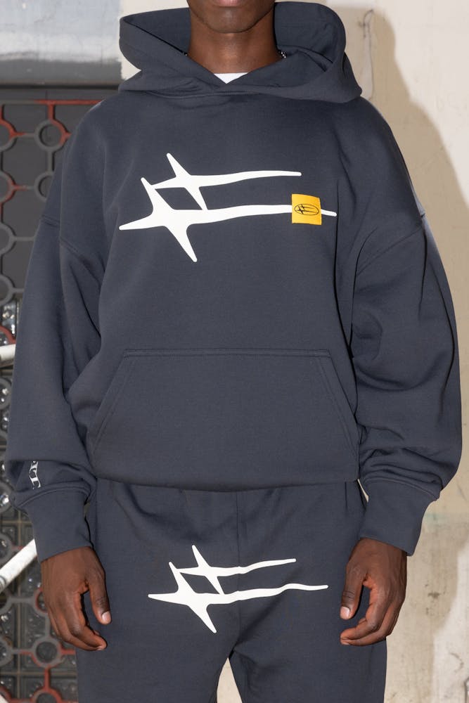 Loiter Hybrid Premium Hoodie Charcoal thumbnail - 2