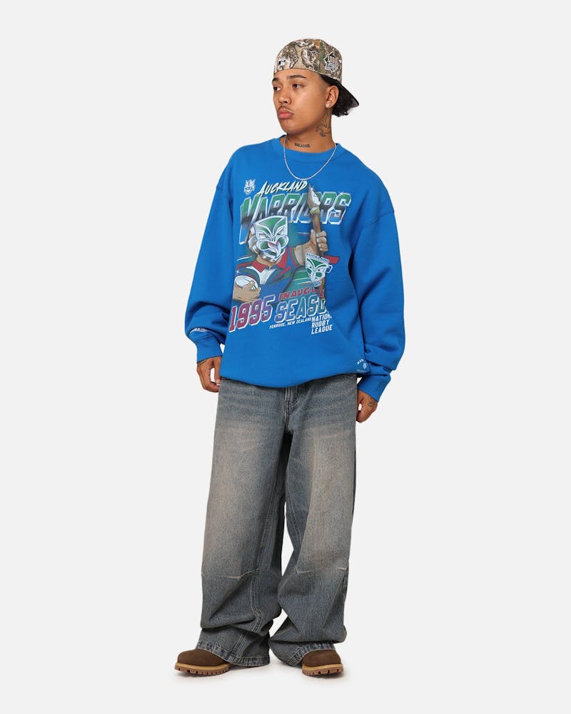 Mitchell & Ness New Zealand Warriors Inaugural Season Crewneck Blue thumbnail - 1