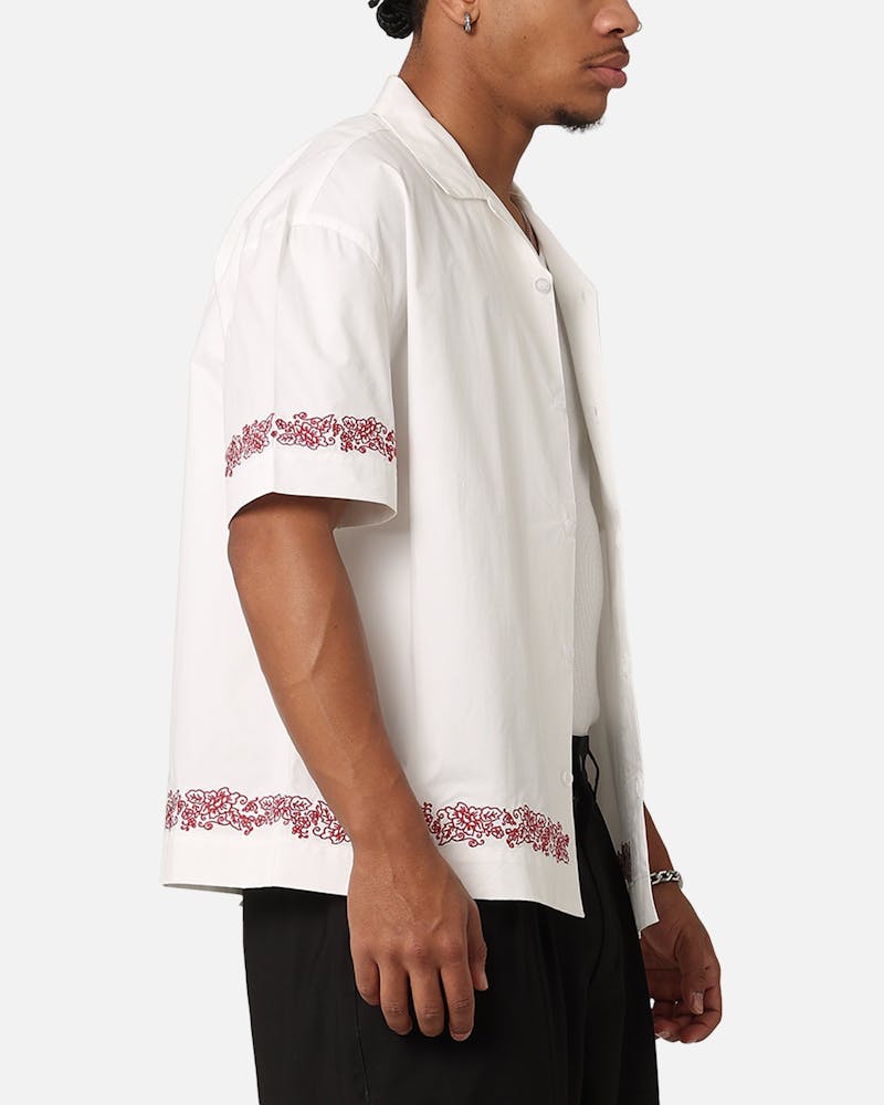Carre Rose Bowl Button Up Shirt Off White thumbnail - 3