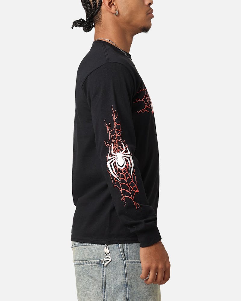 Goat Crew Marvel Spider-Man Y2K Miles Long Sleeve T-Shirt Black thumbnail - 3