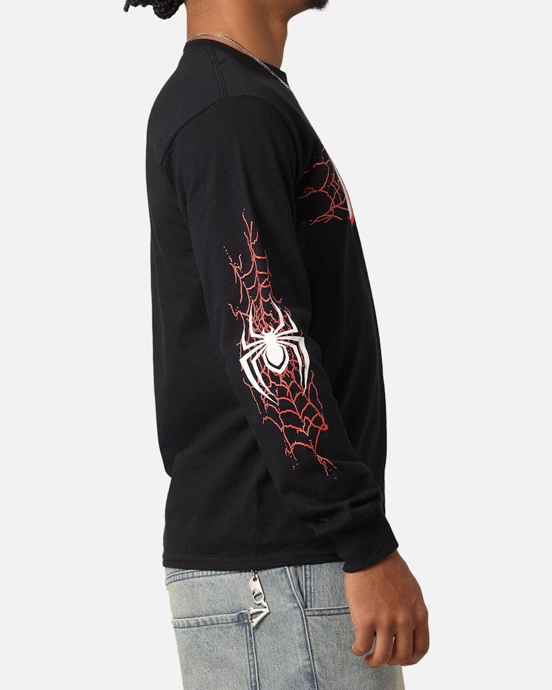Goat Crew Marvel Spider-Man Y2K Miles Long Sleeve T-Shirt Black thumbnail - 6