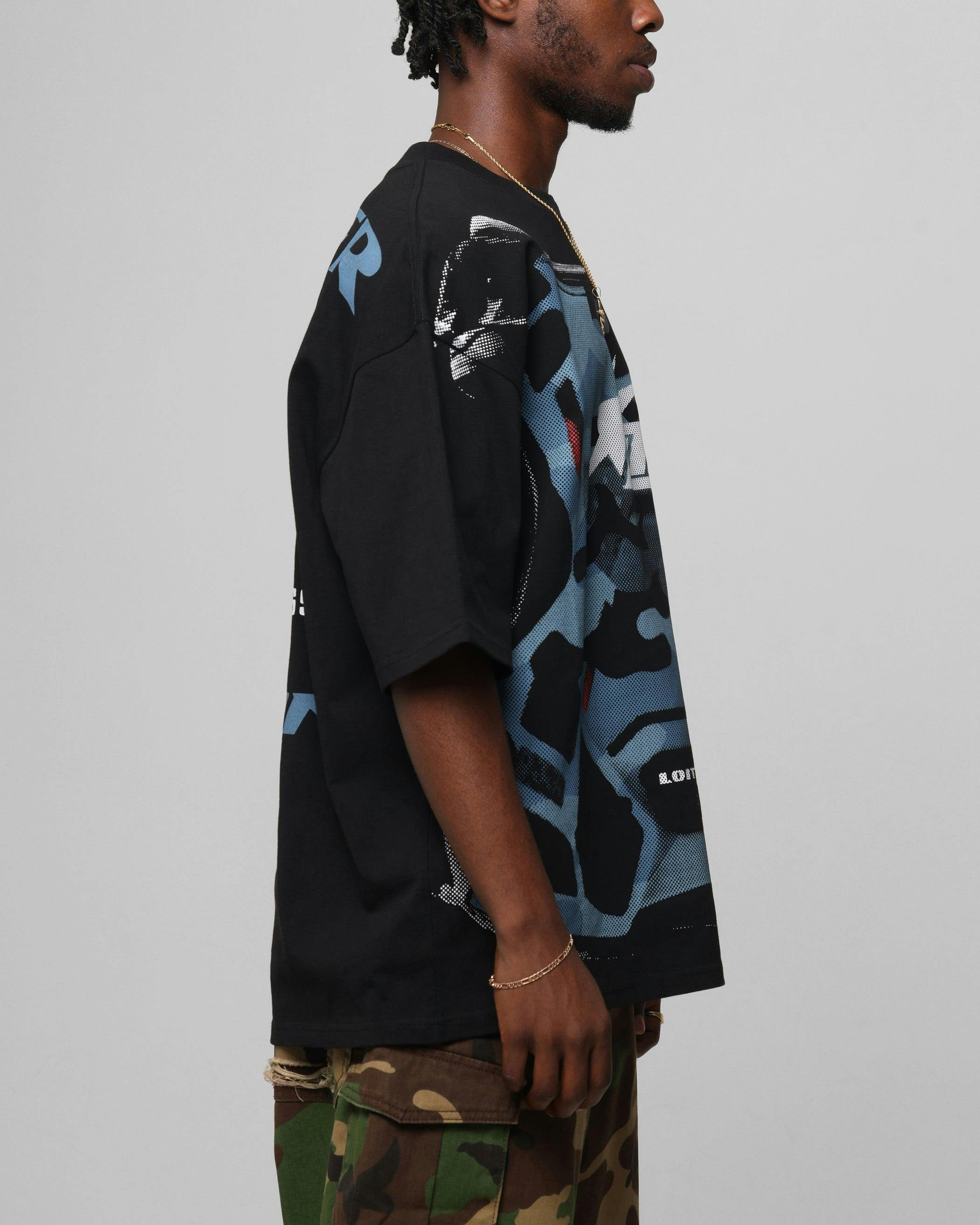 Loiter Motocross Vintage T-Shirt Black/Navy Blue