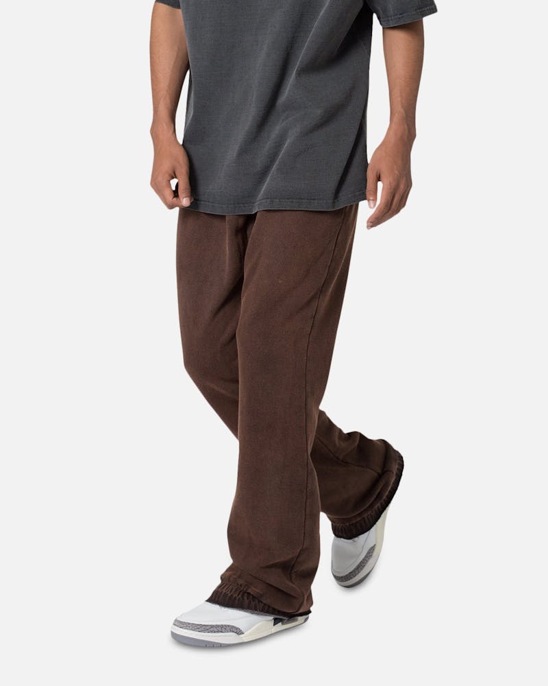 MNML Washed Flare Sweatpants Brown thumbnail - 0
