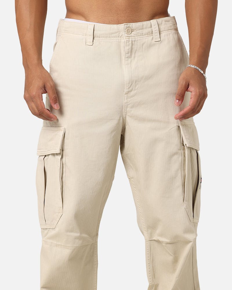 Tommy Jeans TJM Aiden Baggy Cargo Pants Newsprint thumbnail - 6
