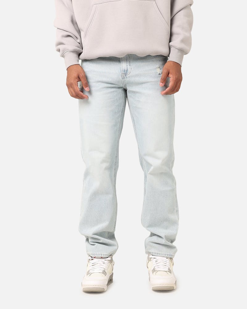 Saint Morta Psykhe Distressed Jeans Light Blue Culture Kings NZ