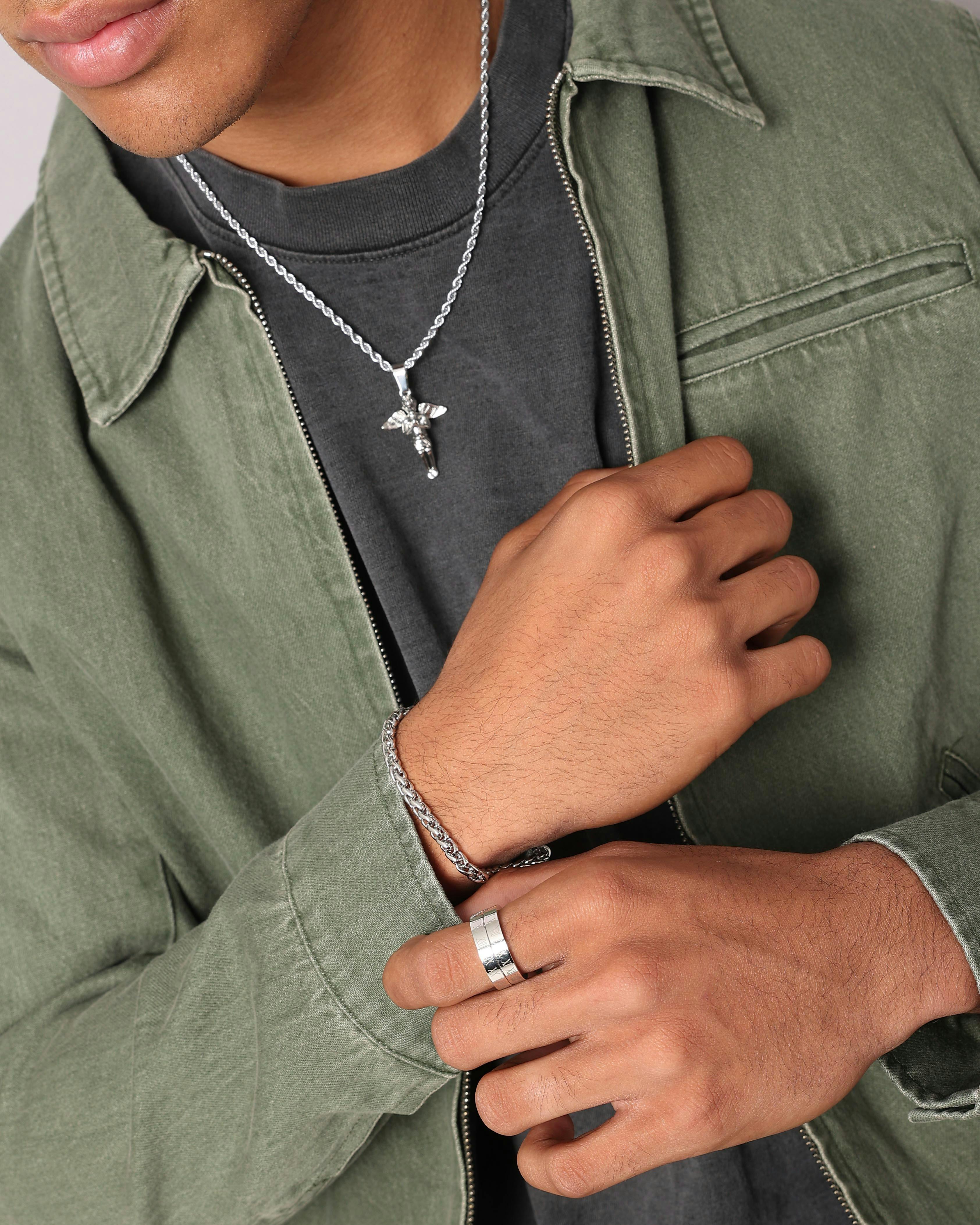NXS Roman Rotating Ring White Gold