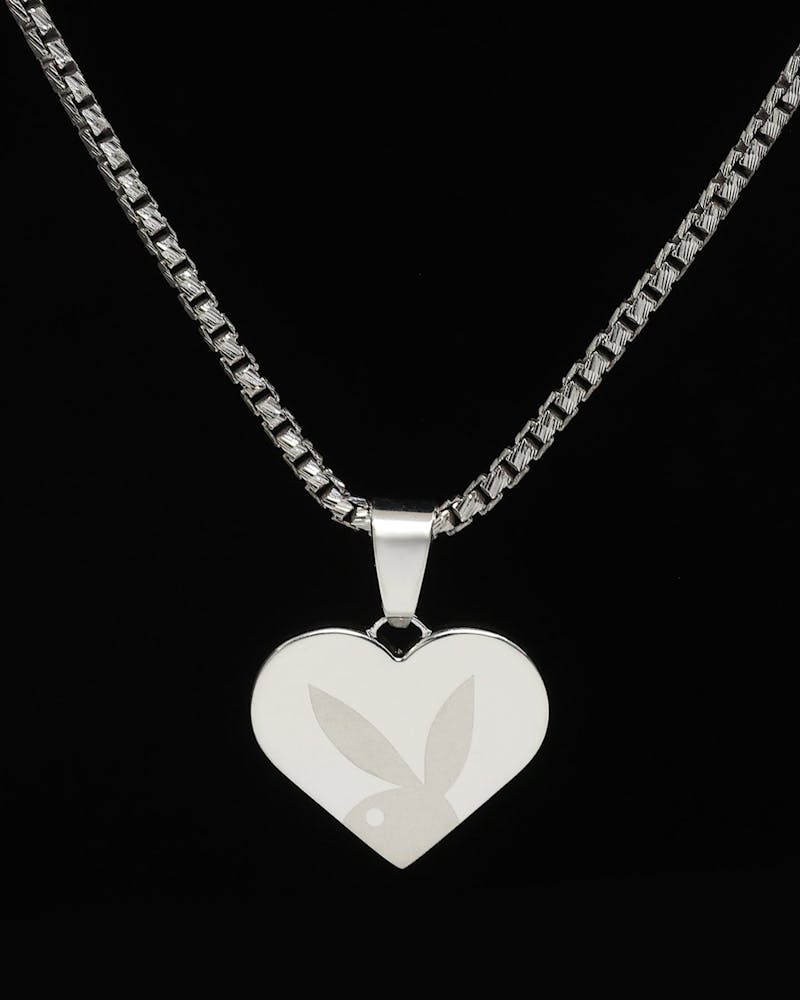 Playboy By House Of Auric Playboy Heart Pendant Sterling Silver thumbnail - 3