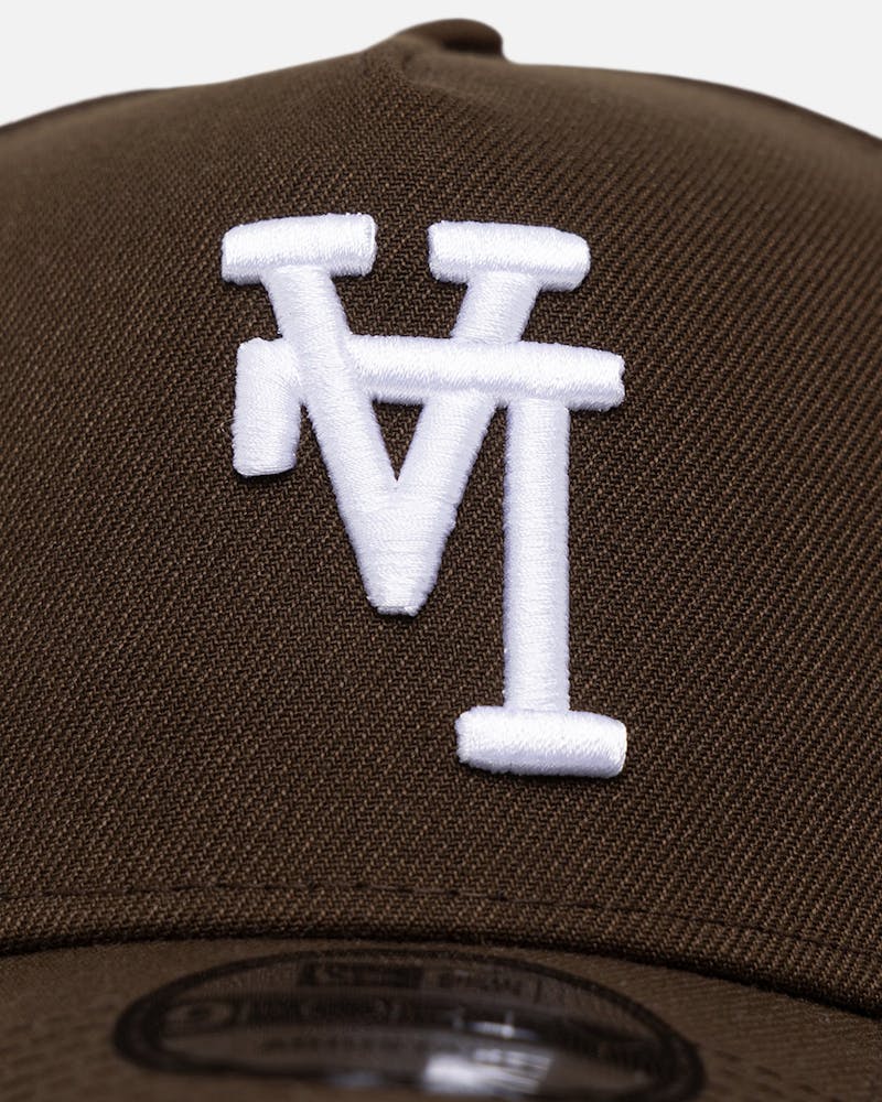 New Era Los Angeles Dodgers 'Upside Down LA Logo' 9FORTY A-Frame Snapback Walnut thumbnail - 4