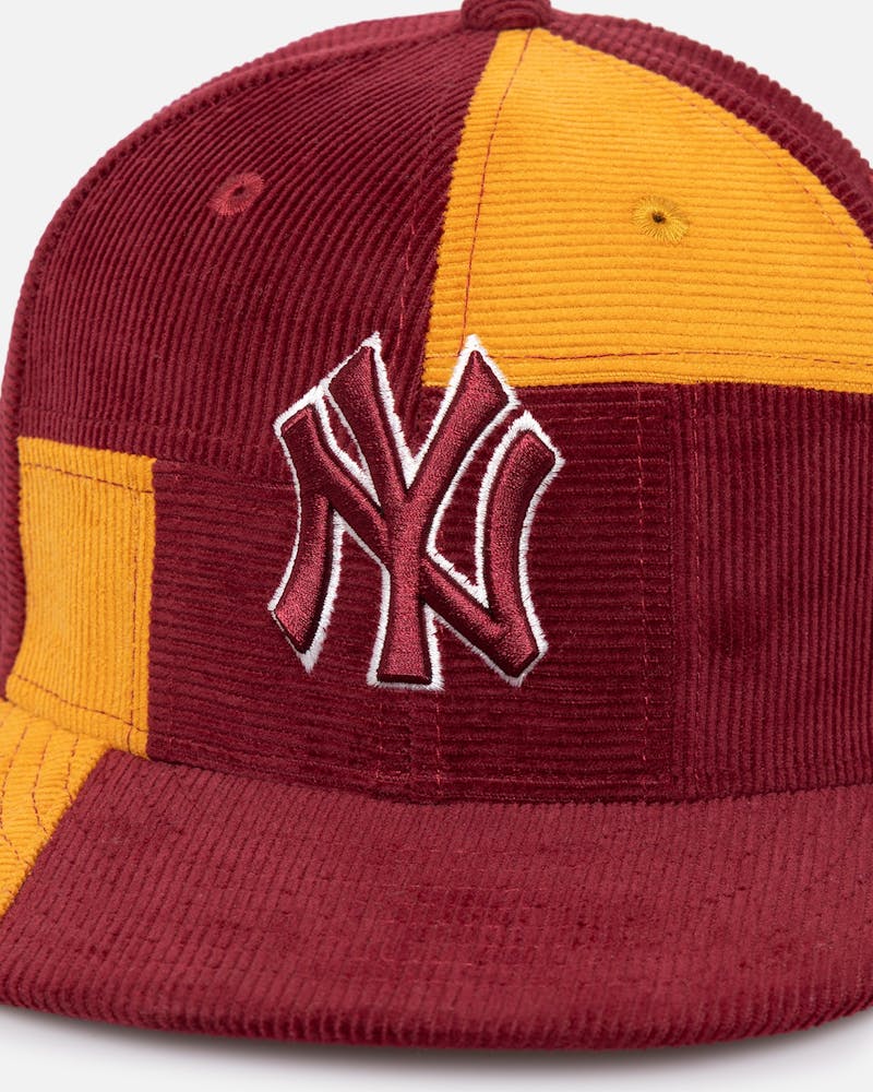 New Era New York Yankees 'Maroon Patchwork Corduroy' 59FIFTY Fitted Maroon/Yellow thumbnail - 1