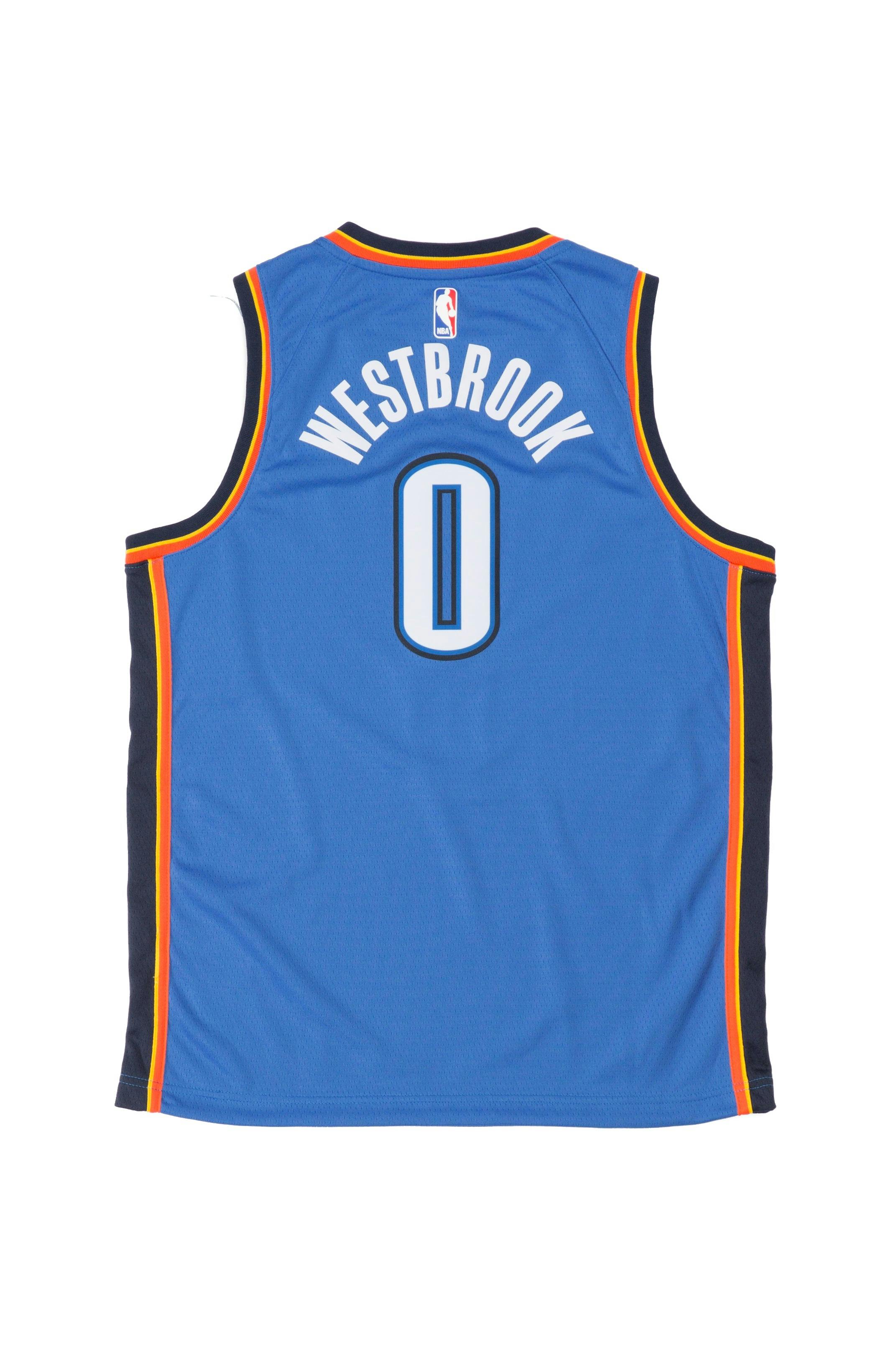 Russell Westbrook #0 Nike Icon Edition Youth Swingman Jersey Blue ...