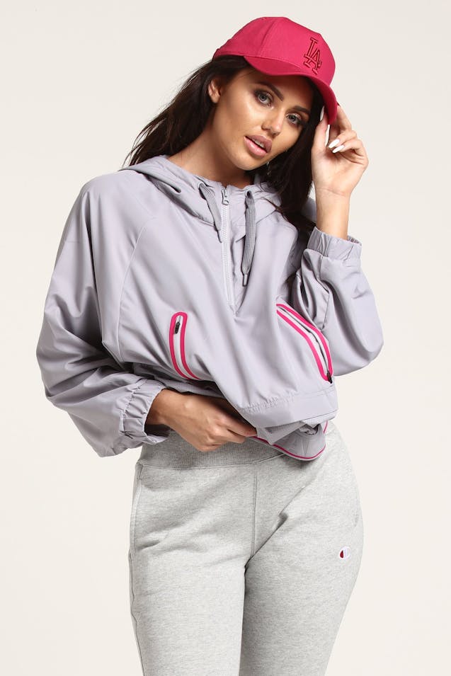Ivy Park Perf Panel Oth Hooded Jacket Grey  Culture Kings NZ
