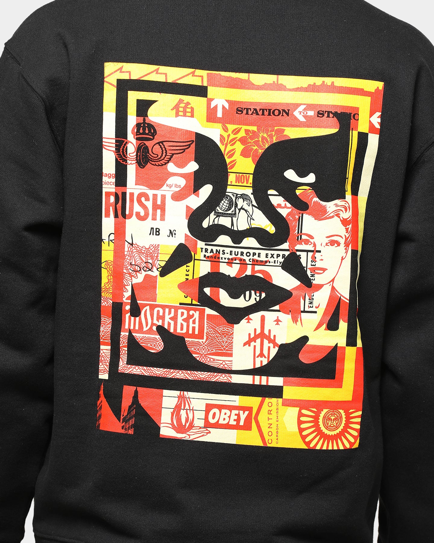 obey face hoodie