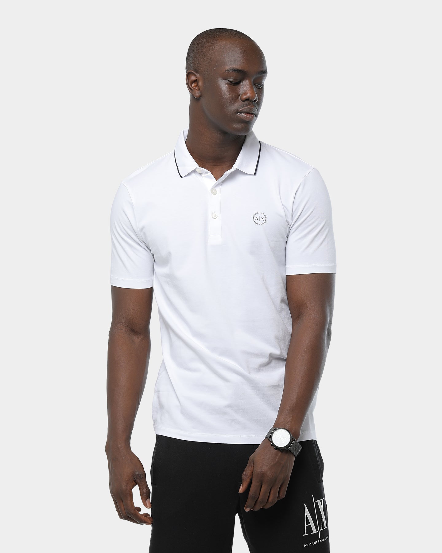 armani white polo