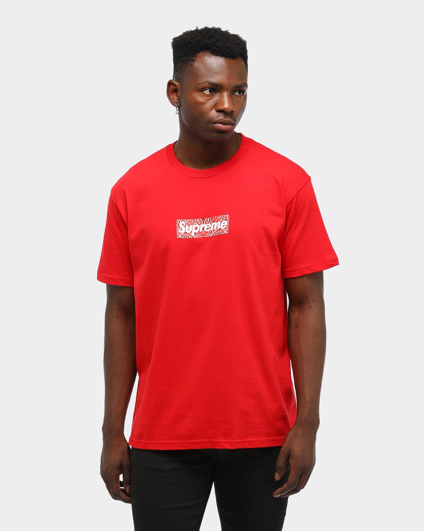 red supreme shirt