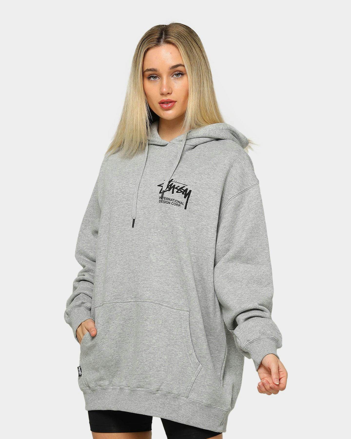 Stussy Men's Design Corp. Hoodie True Grey Marle | Culture Kings NZ