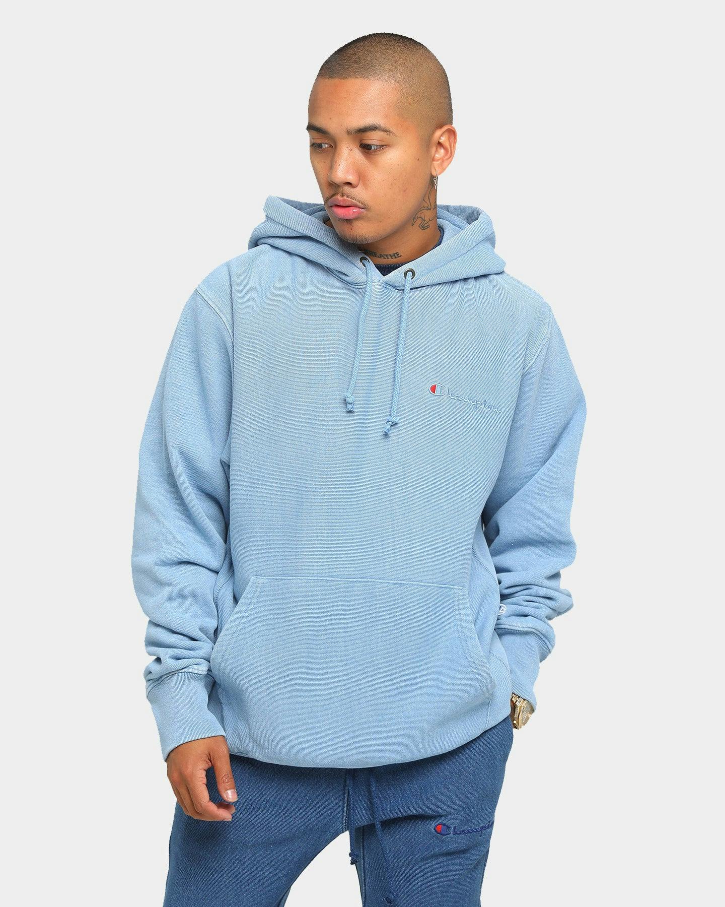 Champion Reverse Weave Rebound Hoodie Chambray Washed 