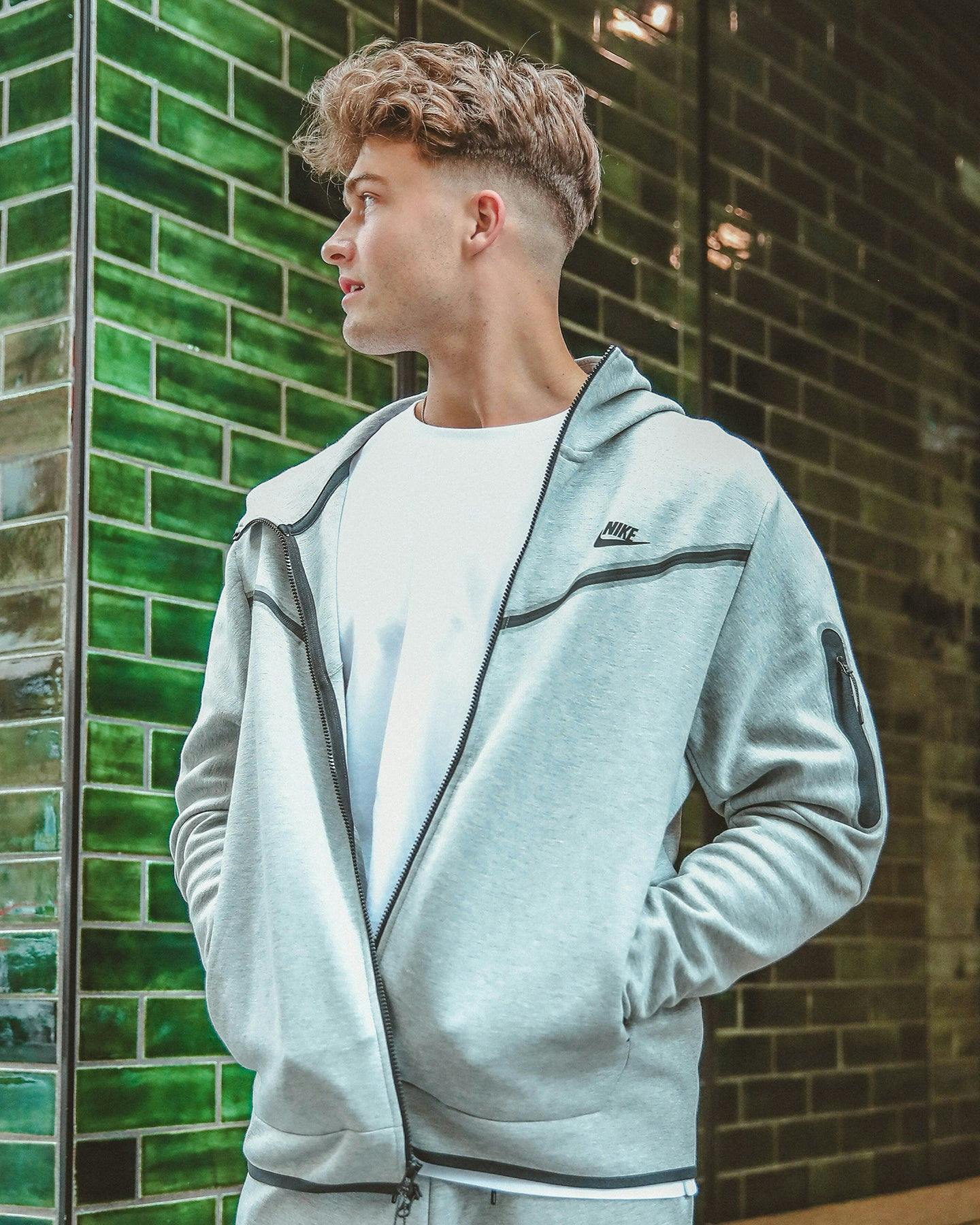 Nike Nike Sportswear Tech Fleece Full Zip Hoodie Grey Heather/Black