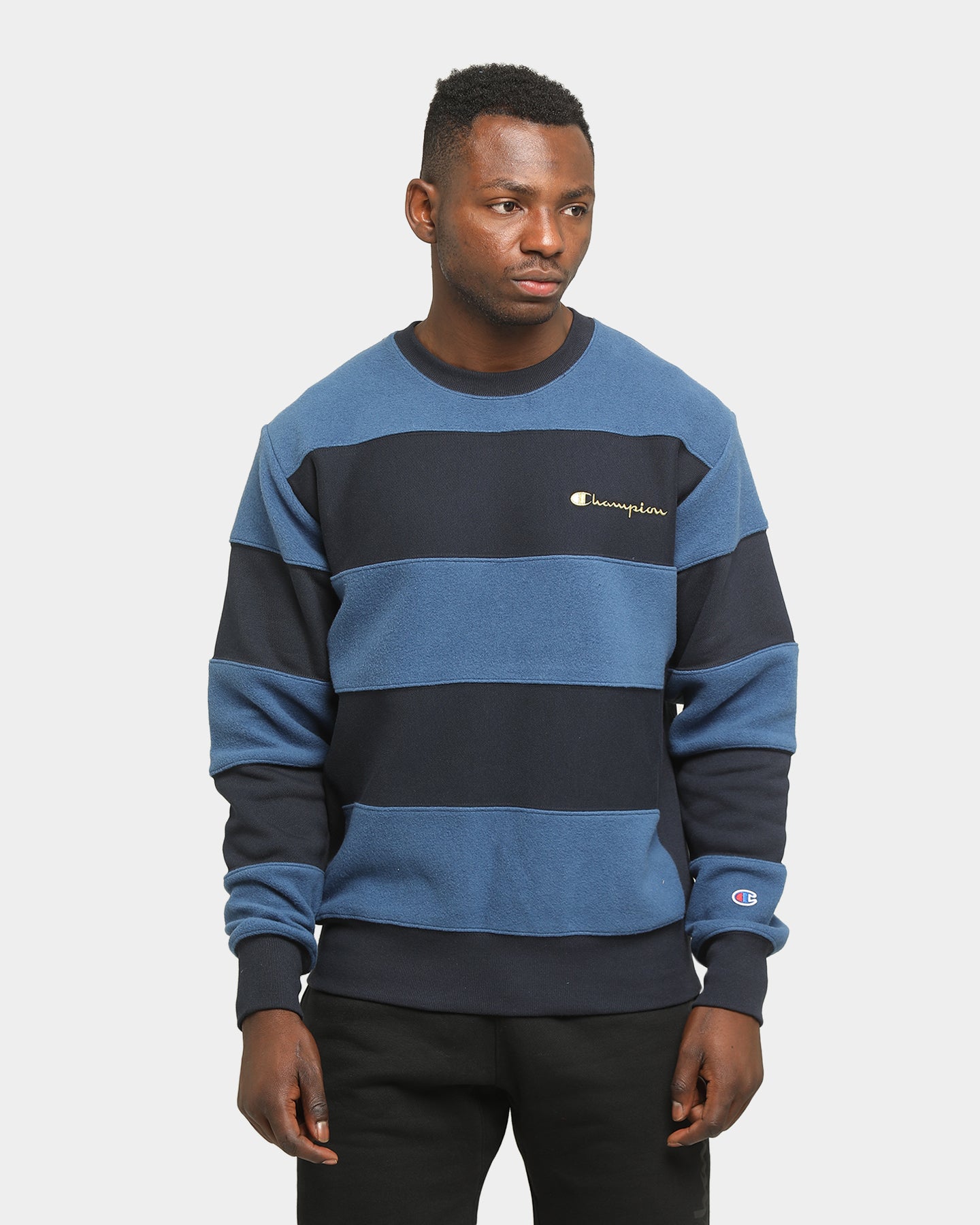 champion reverse weave crew navy