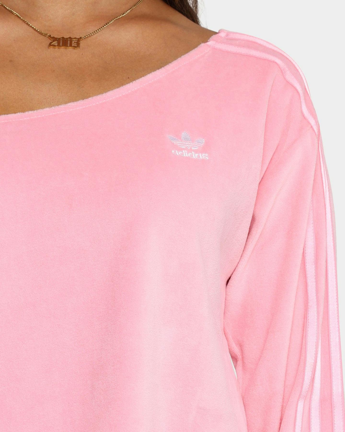 adidas shrug sweater pink