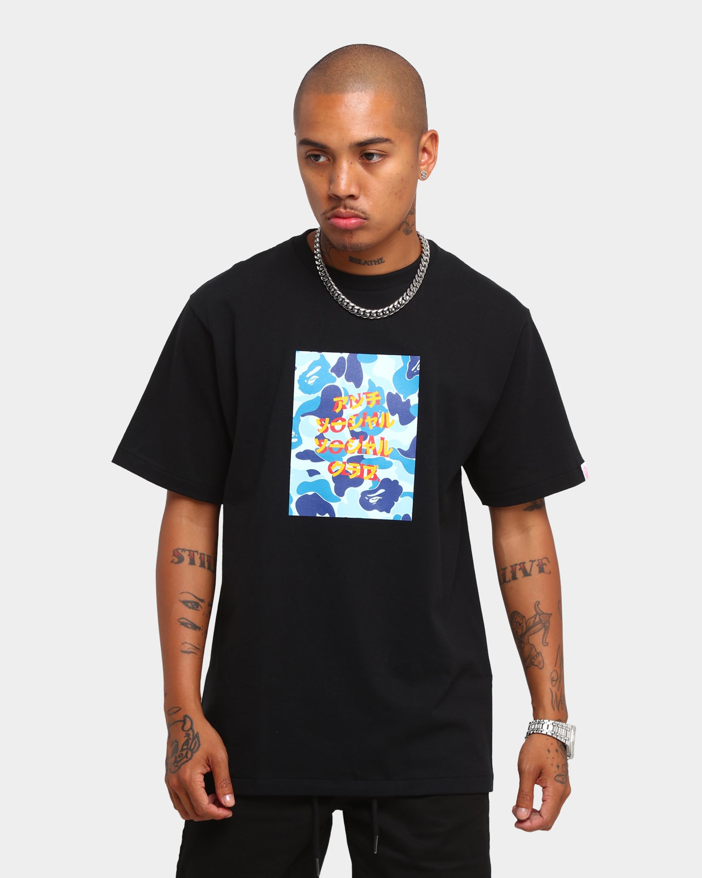 anti social social club blue shirt