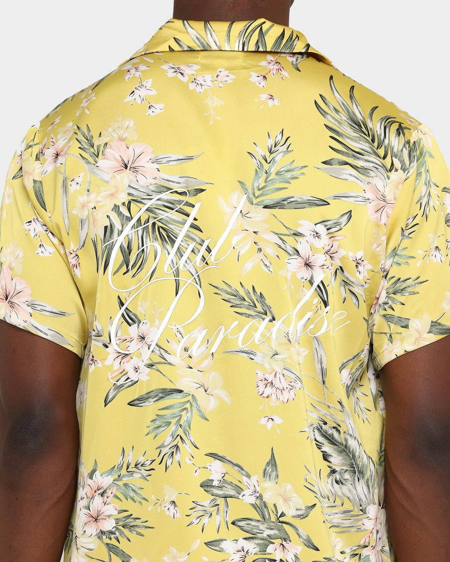 Club Paradise Lounge Shirt Yellow