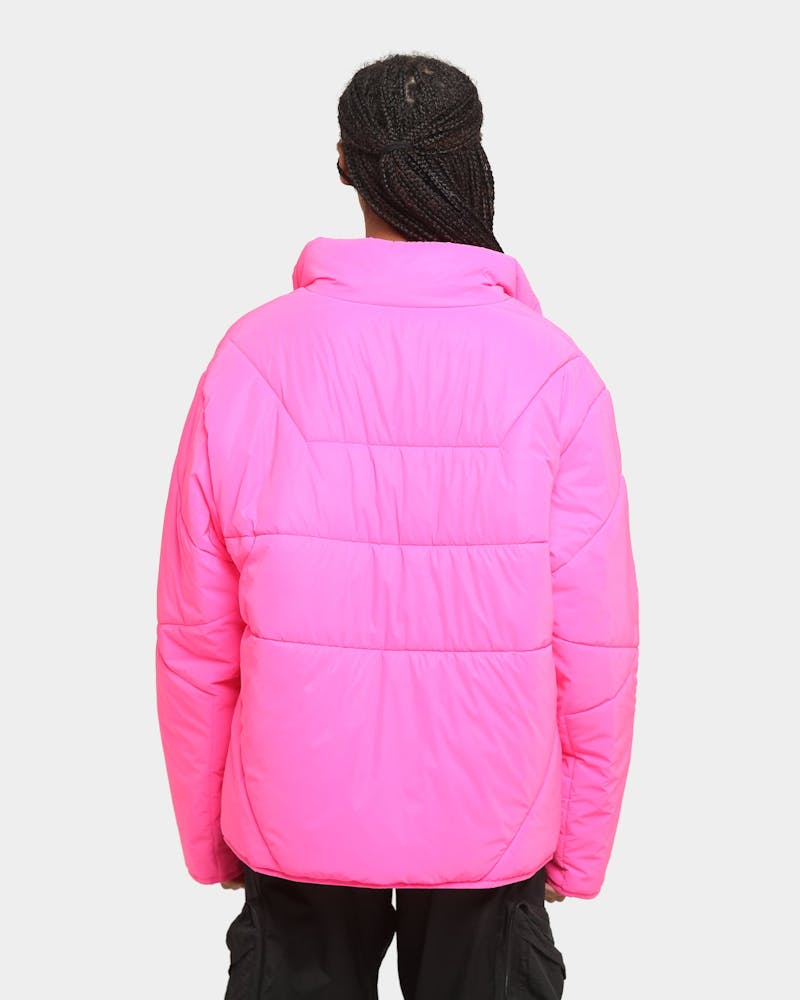 Loiter Reflective Spectrum Puffer Jacket V2 Neon Pink Culture Kings NZ
