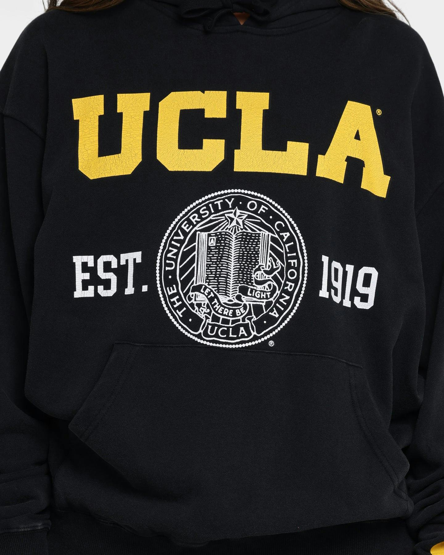 UCLA UCLA 1919 Shield Vintage Hoodie Washed Black | Culture Kings NZ