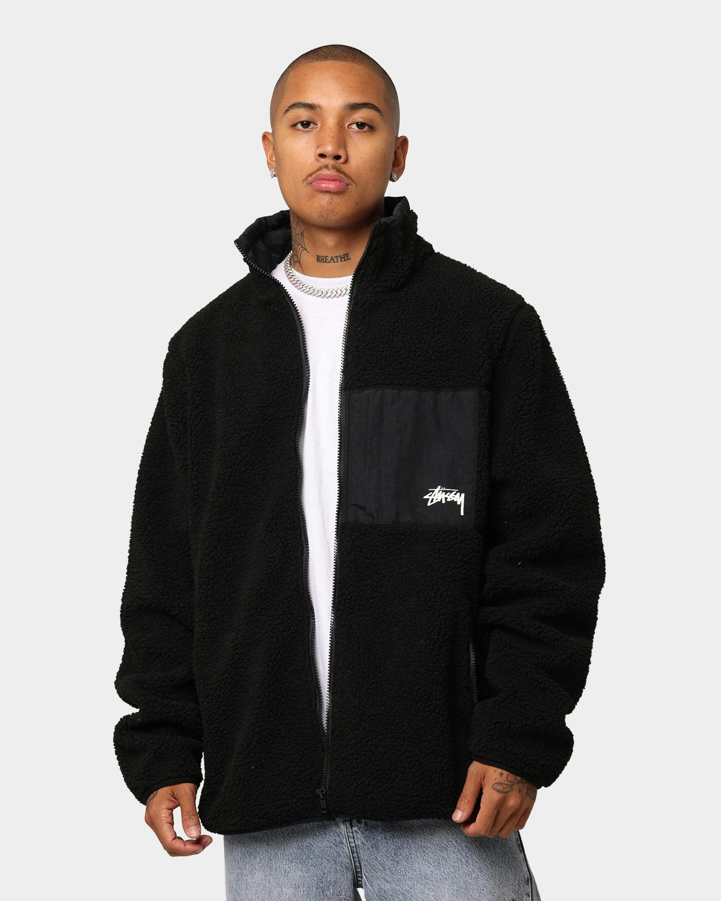 Stussy Sherpa Jacket Black | Culture Kings NZ