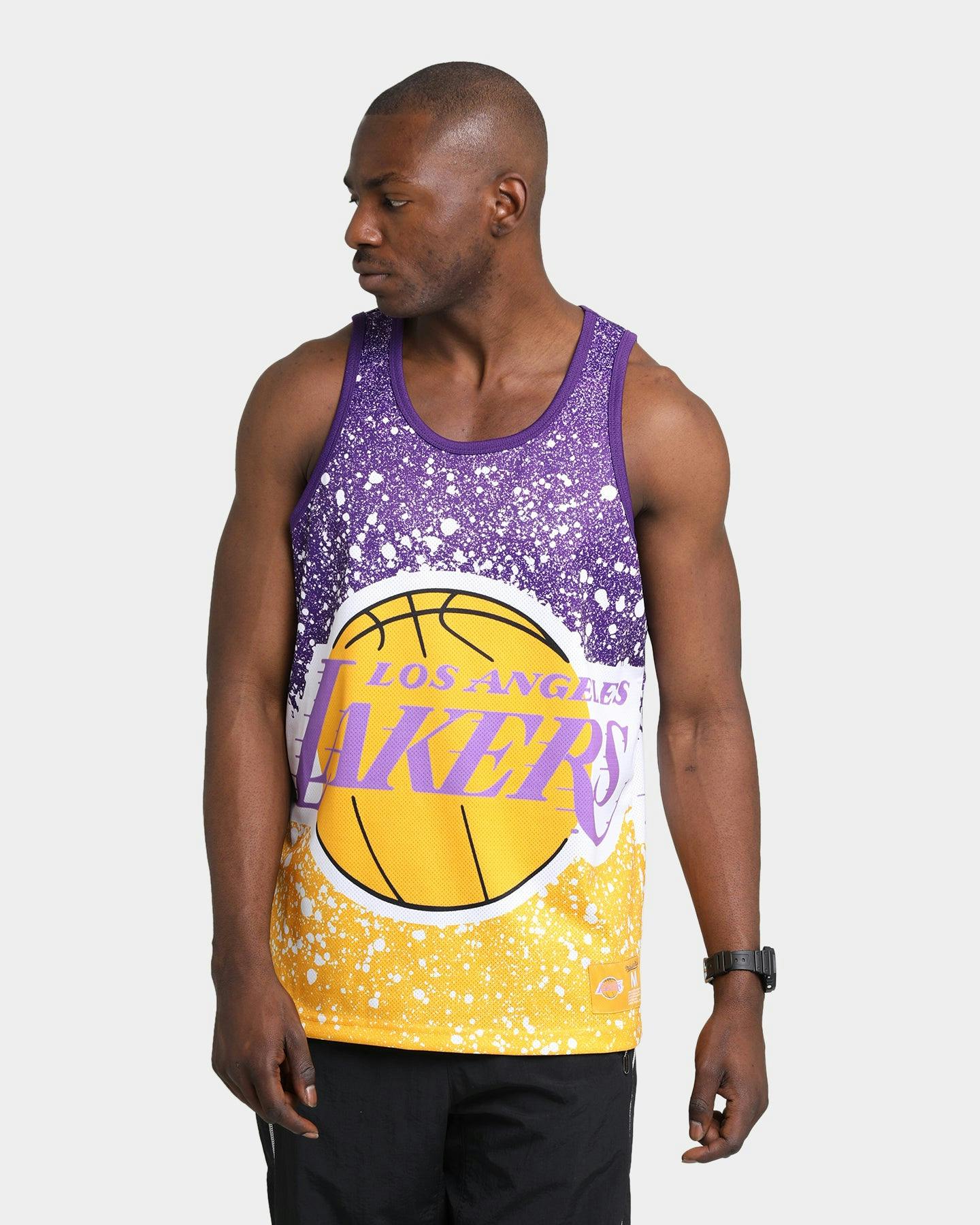 Mitchell & Ness Los Angeles Lakers Jumbotron Sublimated Tank Gold