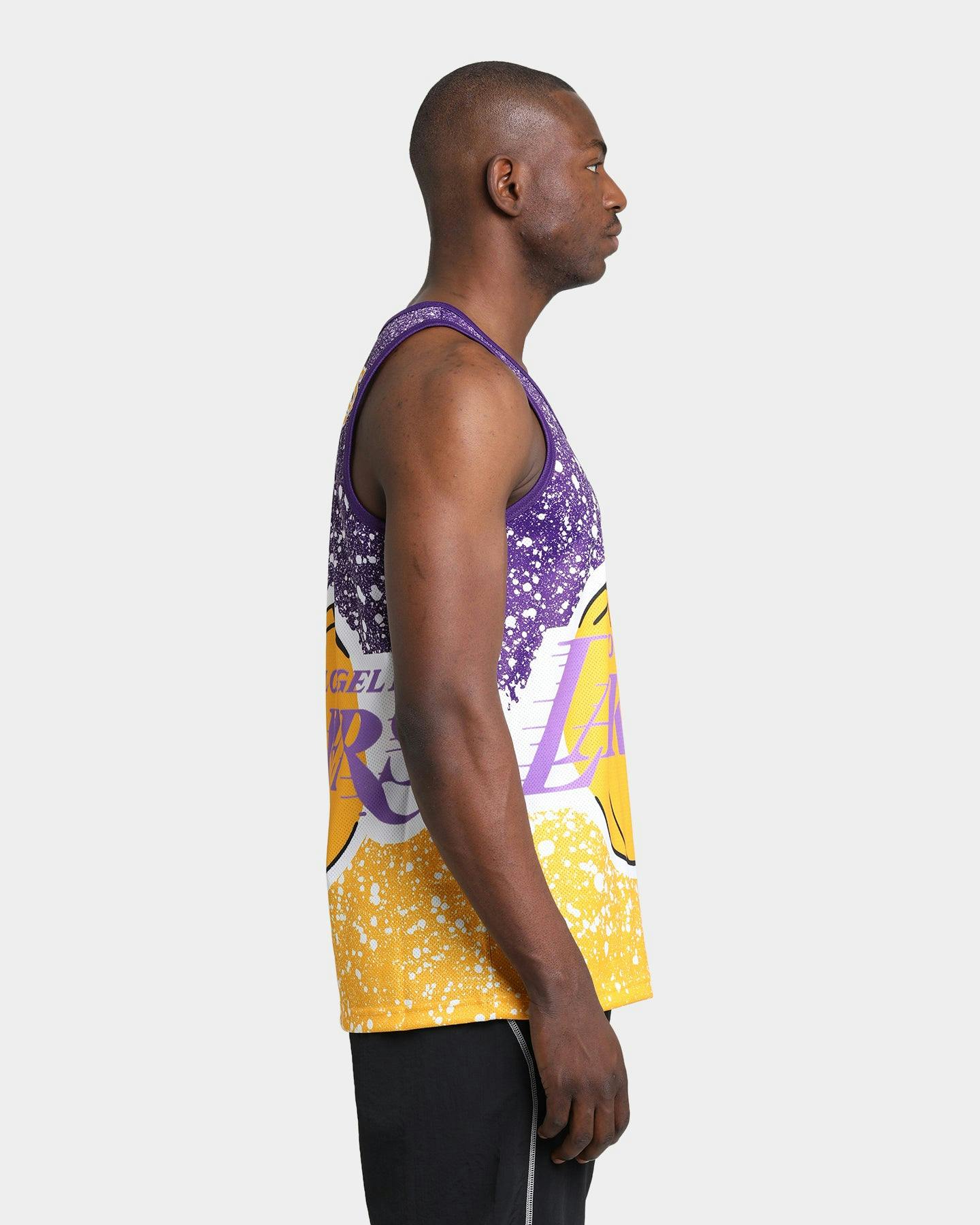 Mitchell & Ness Los Angeles Lakers Jumbotron Sublimated Tank Gold