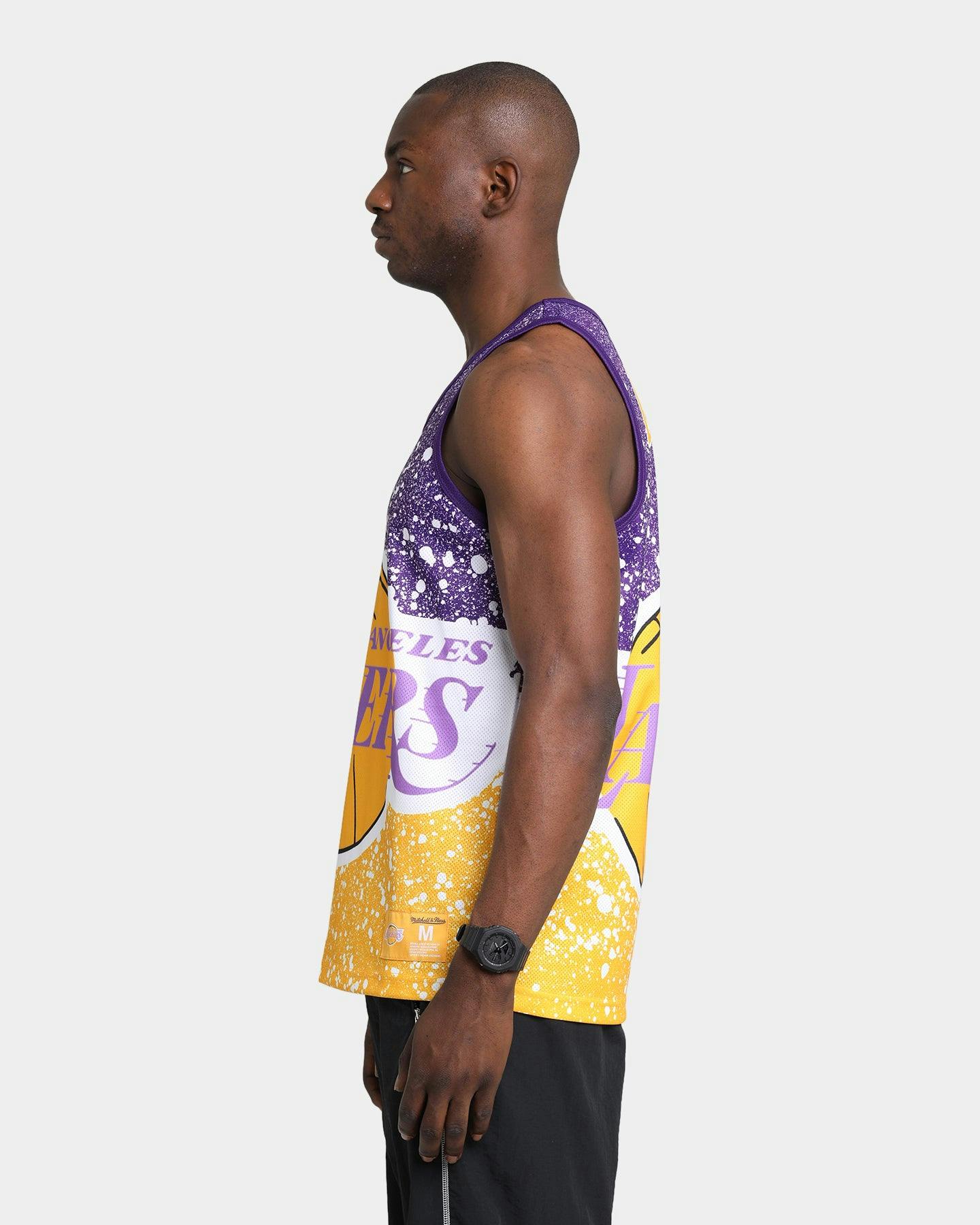 Mitchell & Ness Los Angeles Lakers Jumbotron Sublimated Tank Gold