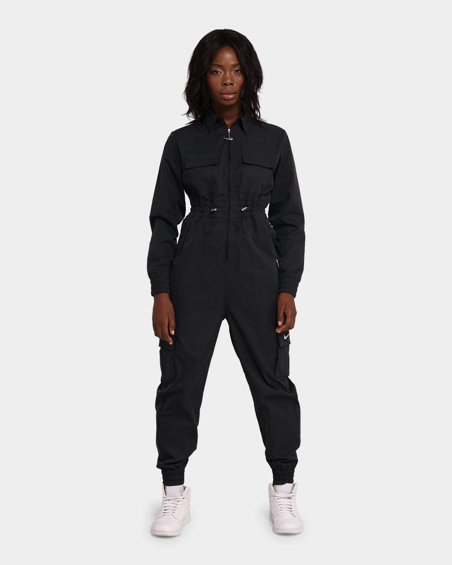 Womens Nike Sportswear Swoosh Utility Jumpsuit Black